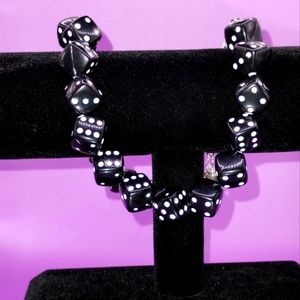Dice choker necklace